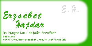 erzsebet hajdar business card