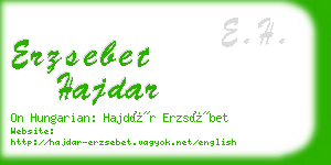 erzsebet hajdar business card